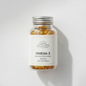 Generic omega-3 supplement bottle image