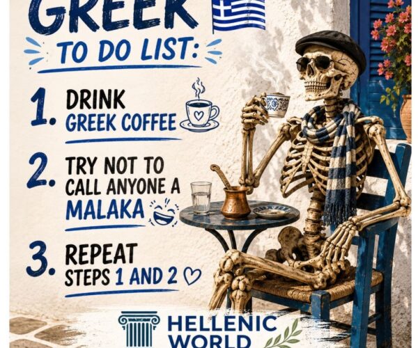 The Greek To-Do List: Coffee, Composure, Repeat